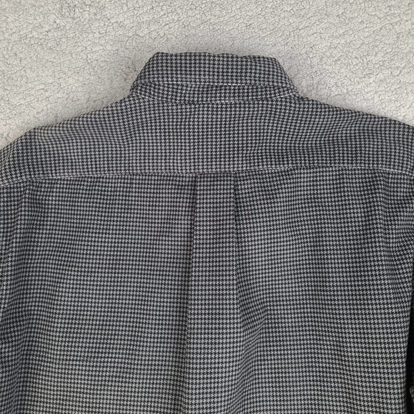 Eddie Bauer Shirt Mens Large Gray Black Soft Cotton Geometric Long Sleeve Button - Picture 7 of 12
